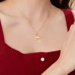 925 Silver Koi Pingan Buckle Necklace-1