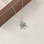 925 Silver Pingan Lock Necklace