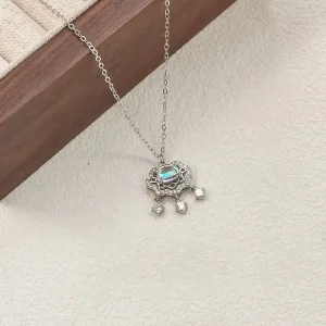 925 Silver Pingan Lock Necklace
