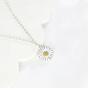 925 Sliver Daisy Necklace