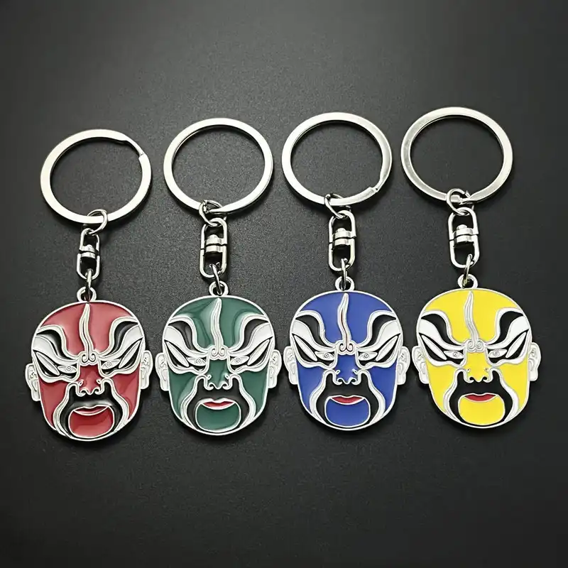 Beijing Opera Mask Keychain Pendant
