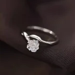 Camellia Flower Open-end Ring
