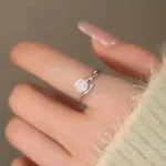 Camellia Flower Open-end Ring-2