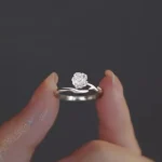 Camellia Flower Open-end Ring-3