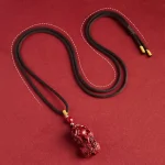 Cinnabar Pixiu Pendant Necklace-3