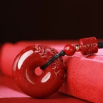Cinnabar Pixiu Pingan Buckle Necklace-2