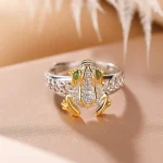 Copper Coin Toad Adjustable Ring