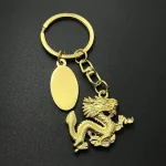 Golden Dragon Loong Keychain-2