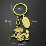 Golden Dragon Loong Keychain-3