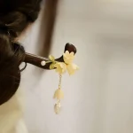 Lily of the Valley Flower Ebony Hairpin-1