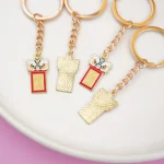 Lion Dance Keychain With Chinese Characters-2