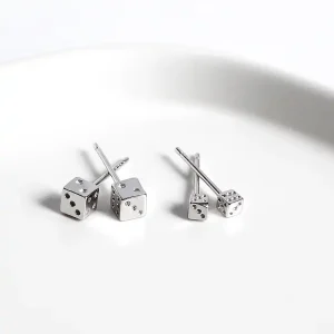S925 Silver Dice Earrings