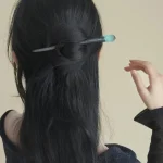 Simple Sandalwood Wand Hairpin-1