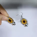 Sunflower Acrylic Earrings-2