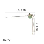 Two Butterflies Pingan Buckle Hairpin with Tassels-3