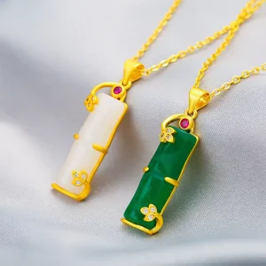 Bamboo Pendant Necklace