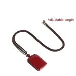 Cinnabar Rectangle Safety Pendant Necklace-3