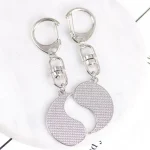 Couple Dragon Loong Pattern Taiji Keychain-3