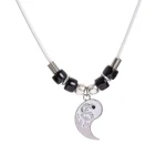 Couple Dragon Loong Pattern Taiji Pendant Necklace-2