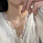 Electroplated Copper Coin Necklace Bracelet-1