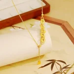 Electroplated Copper Coin Necklace Bracelet-3