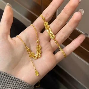 Electroplated Copper Coin Necklace Bracelet