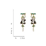 Panda and Bamboo Earrings-2