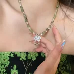 Pingan Lock Bell Beaded Necklace-1