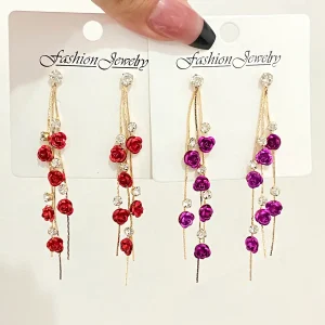Rose Tassel Earrings