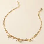 Short Necklace with Five Butterflies-3