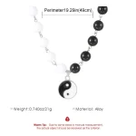 Taiji Pattern Necklace Earrings-3