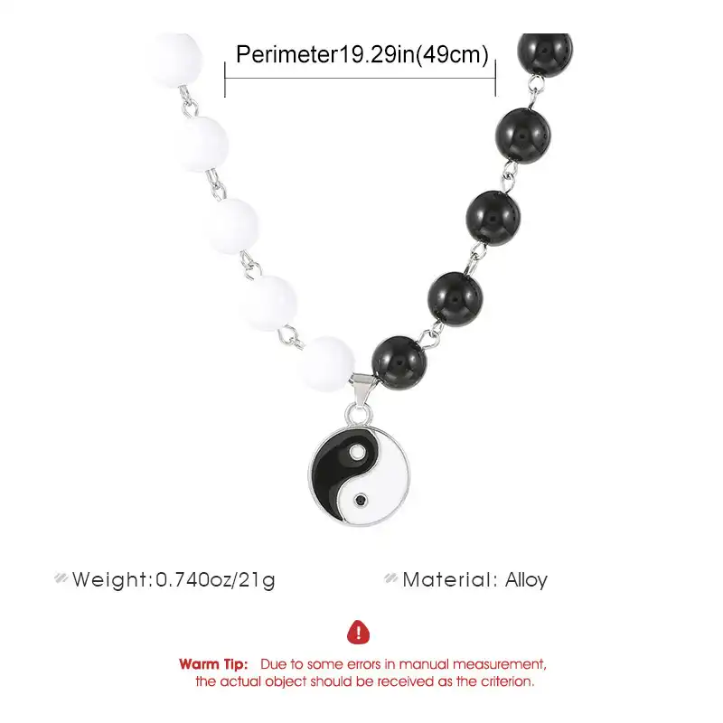 Taiji Pattern Necklace Earrings-3