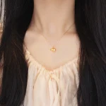999 Silver Gourd Pendant Necklace-1