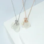 S925 Silver Chalcedony Money Bag Necklace