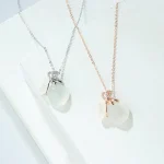 S925 Silver Chalcedony Money Bag Necklace-3