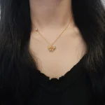 S925 Silver Colorful Butterfly Pendant Necklace-1