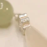 S925 Silver Jade Chalcedony Water Drop Earrings-2