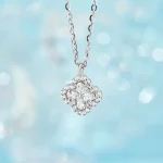S925 Silver Lucky Four Leaf Clover Necklace with Zircon