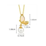 S925 Silver Natural Shell Butterfly Necklace-2