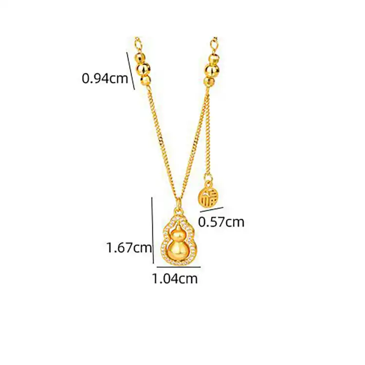 S925 Silver Rotatable Gourd Pendant Necklace-2