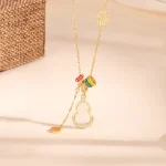 S925 Silver and White Jade Gourd Necklace with Character 'Fu'-2