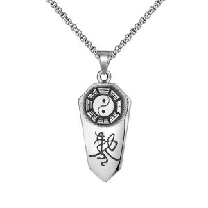 Stainless Steel Taichi Eight Trigrams Imperial Order Necklace