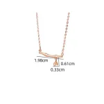 S925 Silver Bamboo and Leaves Necklace-2
