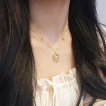 S925 Silver Copper Coin Ruyi Lock Necklace-1