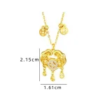 S925 Silver Copper Coin Ruyi Lock Necklace-2
