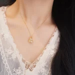 S925 Silver Jade Openable Peanut Necklace-1