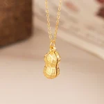 S925 Silver Jade Openable Peanut Necklace