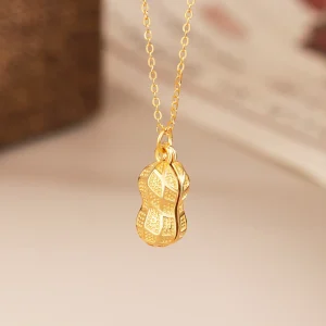S925 Silver Jade Openable Peanut Necklace