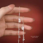 S925 Silver Simplified Chinese Character 'Xile' Bracelet-3