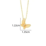 S925 Silver Wire Drawing Butterfly Necklace-2